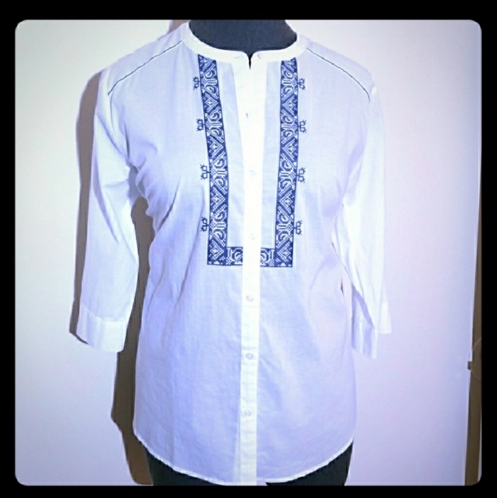 NWT-Lane Bryant Embroidered Top